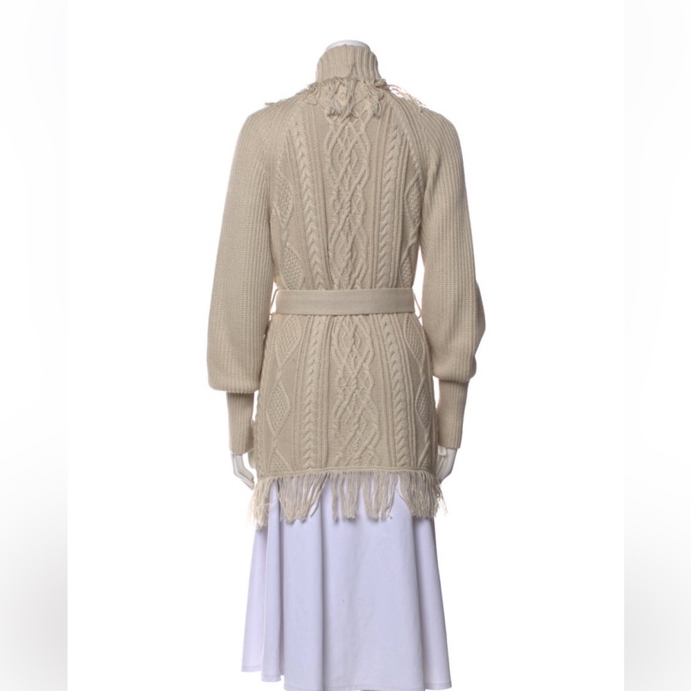 Jonathan Simkhai Beige Textured Belted Cardigan | Size: XS - Picture 3 of 3